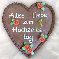 Schokotorte zum Hochzeitstag in Herzform